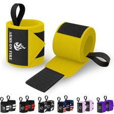 HeavyDuty Weightlifting Wrist Wraps with Thumb Loop for Powerlifting  Training