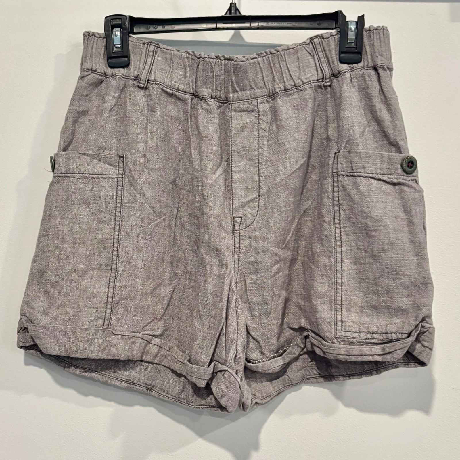 Anthropologie Hei Hei Cargo Shorts Medium Linen Blend Coastal Utlility 20974