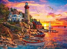Buffalo Games - Dominic Davison - Sunset at Lighthouse Bay - 1000 Piece Jigsaw