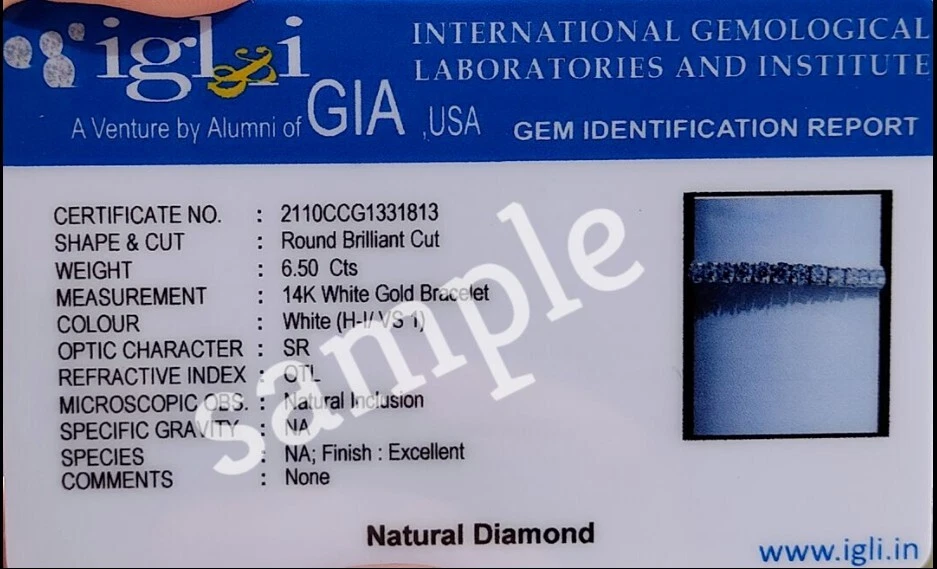 Brazalete de tenis/eslabones de diamantes naturales redondos de 3,50 quilates de oro blanco macizo de 14 k de 7,5"" Foto 4 de 4