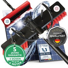 toolmacher Teleskop Waschb&uuml;rste 6m, PV Schneer&auml;umer, Photovoltaik Schneeschieber