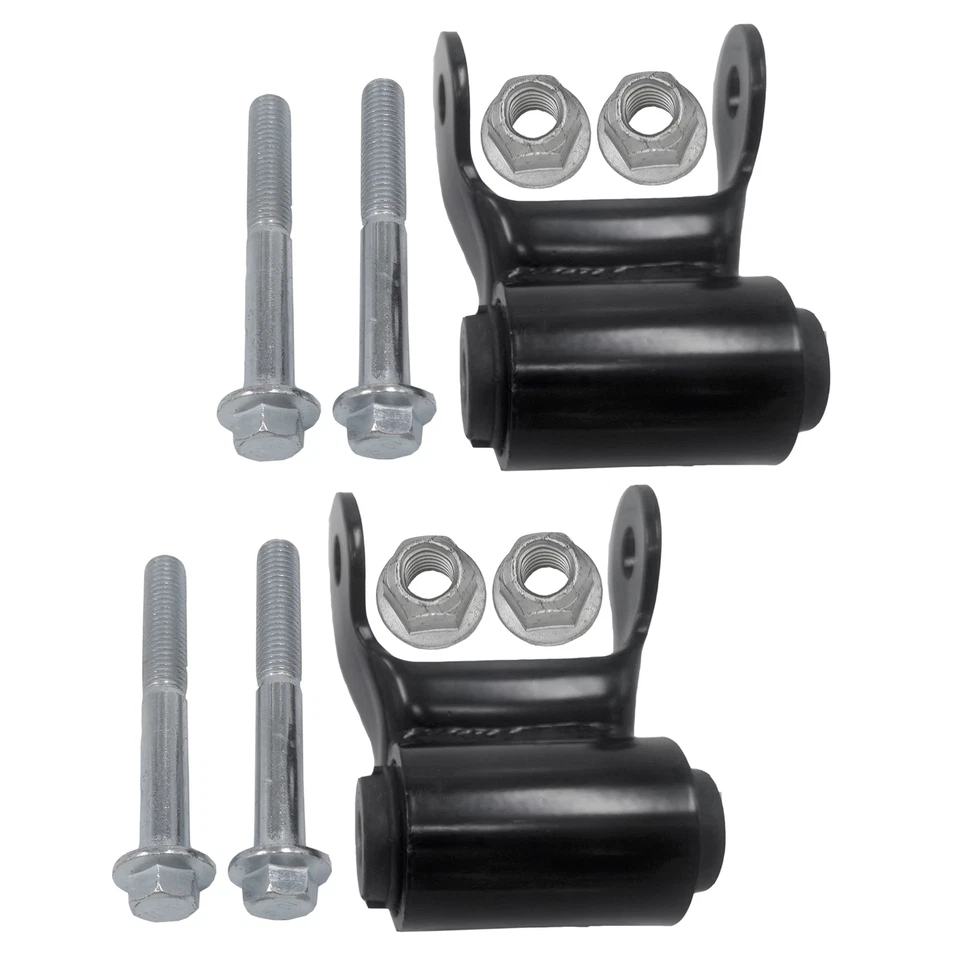 Par de grilletes de resorte de hoja trasera para camioneta Dodge Durango 1998-2002 2003 Foto 3 de 4