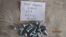 M5 X 12mm pan head BZP machine screws 15 off