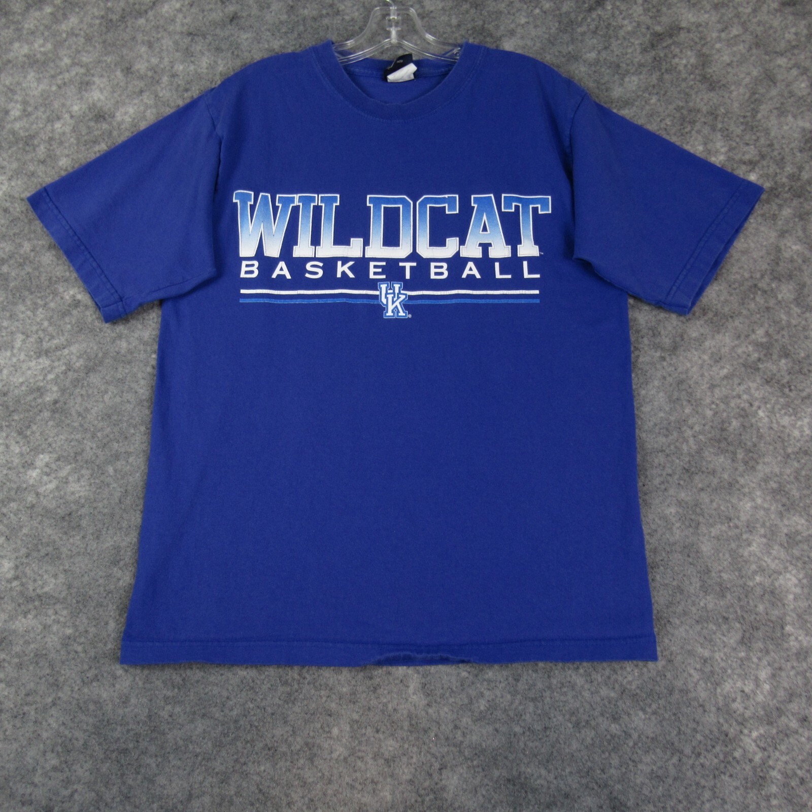 University Of Kentucky Shirt Men Large Blue Short Sleeve Wildcat Basketball NCAA