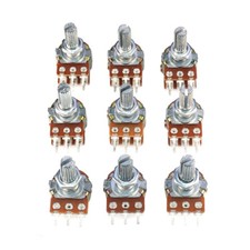 Variable Resistor Potentiometer Pot Lin Linear Single/Dual Mono 15/20mm Shaft