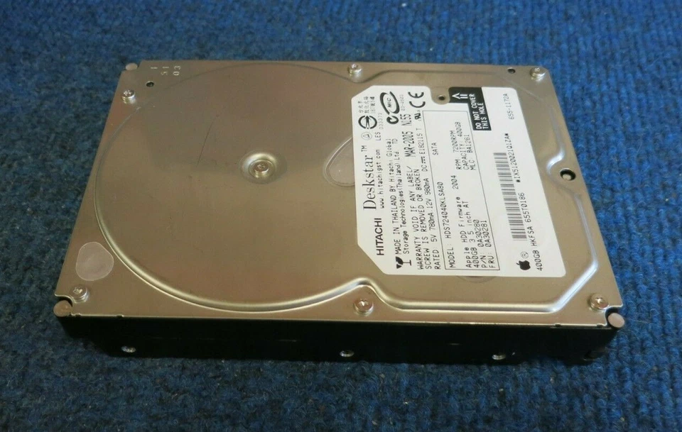 Hitachi HDS724040KLSA80 0A30280 Deskstar 400GB 7200RPM SATA 1.5Gbps 8MB 3.5" HDD - Image 2 of 4