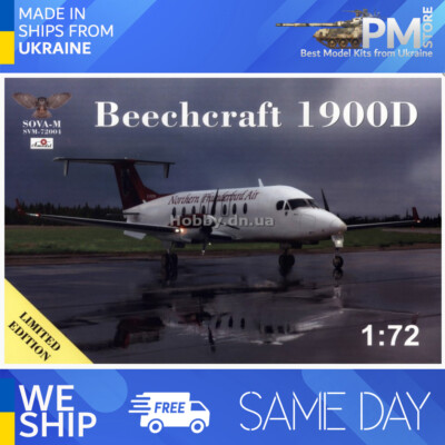 Sova Model 72004 1/72 Beechcraft 1900D Passenger aircraft