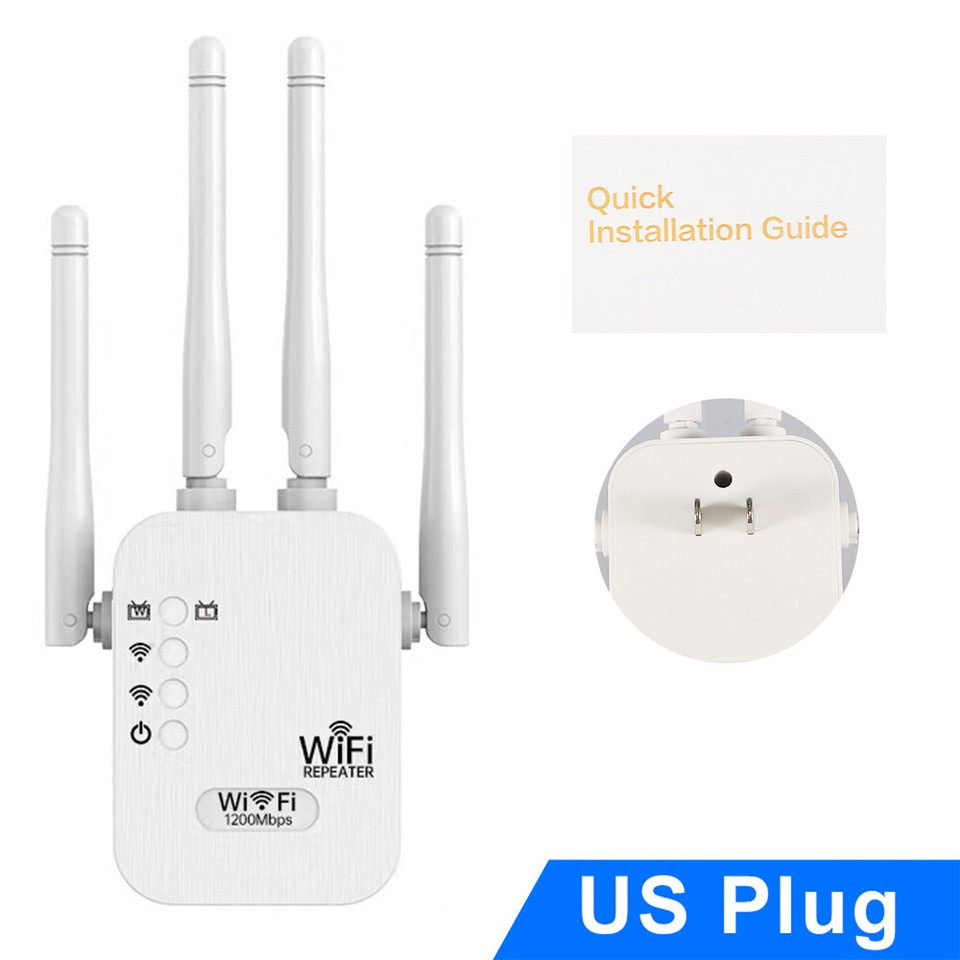 WiFi Range Extender Repeater 1200Mbps Wireless Amplifier Router Signal