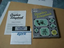 Commodore Graphics Scrapbook Chptr 1 Sports 5.25" Disk in Original Box Tested