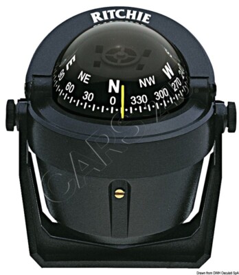 Ritchie compass with bracket Explorer 2 inch 3/4 black/black
