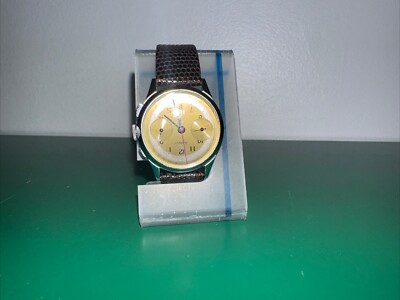 Vtg kelbert chronograph Watch Genuine Lizard wristband