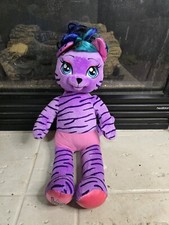 Build a Bear Honey Girls Teegan Plush Purple 20  HG Tiger Cat