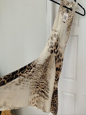 RARE! Roberto Cavalli Vintage 100% Silk Leopard Print dress