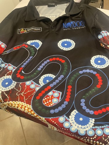 Barada Barna Aboriginal Indigenous Naidoc 2021 Graphic Polo Shirt Size XXL - Picture 3 of 8