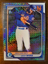 2024 Bowman Chrome Jensy Rivas #BCP-251 1st Prospect Mojo Refractor Mets