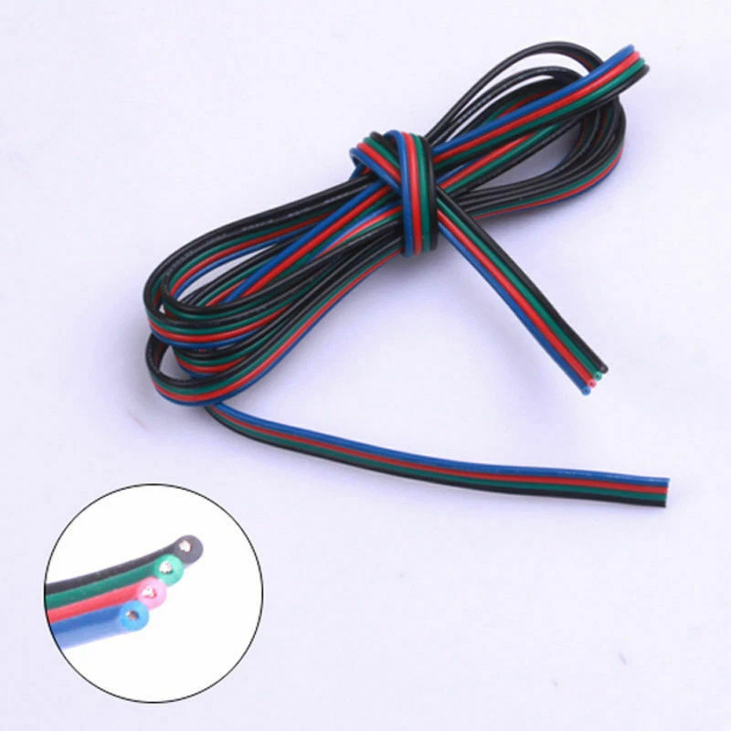 5-PIN RGB Extension Connector Wire Cable Cord For RGBW RGBWW LED Strip Light - Image 3 of 4