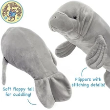 Morgan The Manatee | 21 Inch Stuffed Animal Plush | By TigerHart Toys