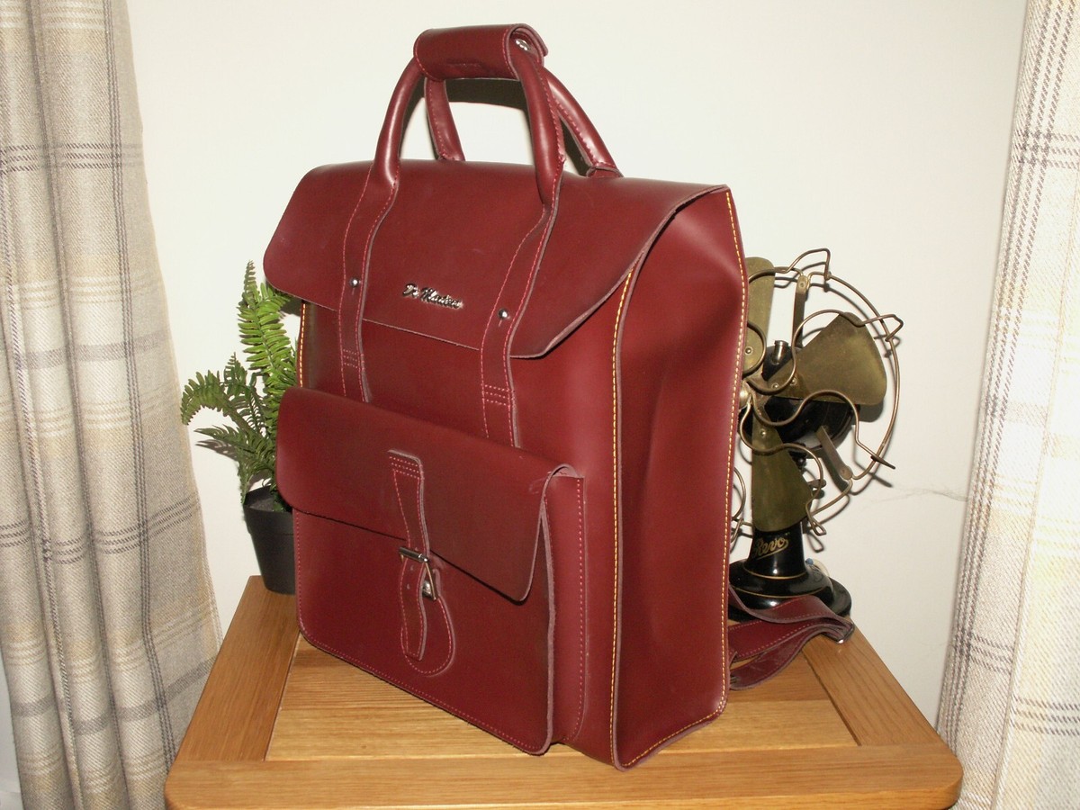 Martens cherry red LARGE backpack rucksack kiev leather bag 18