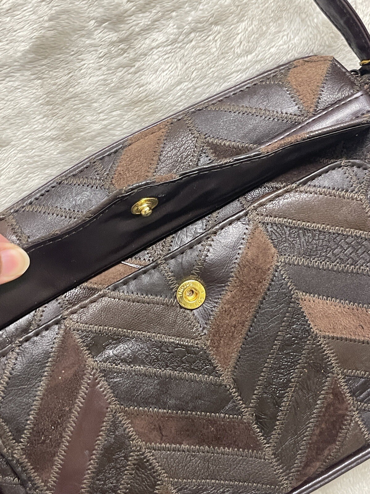 La Covina Patchwork Leather Crossbody/Shoulder Ba… - image 13