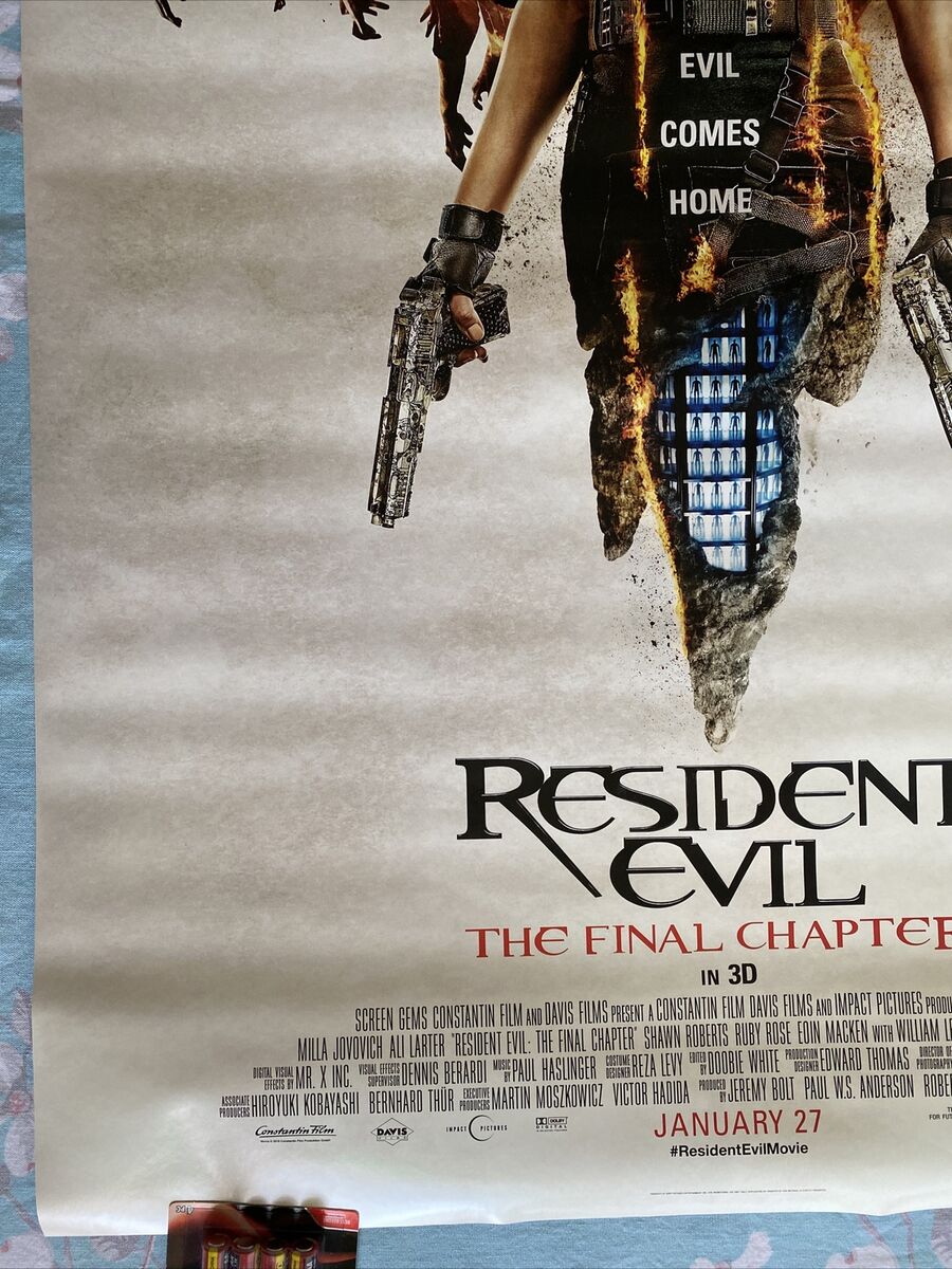 RESIDENT EVIL THE FINAL CHAPTER MOVIE film POSTER Milla Jovovich 2016  horror htf