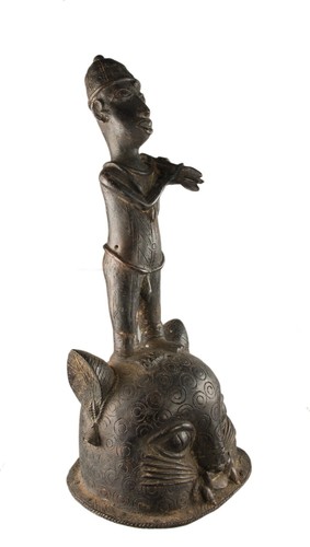 Bronze Fighter Ife Leopard 48 CM - Style Kingdom Of Benin Nigeria - 17308 - Picture 2 of 14