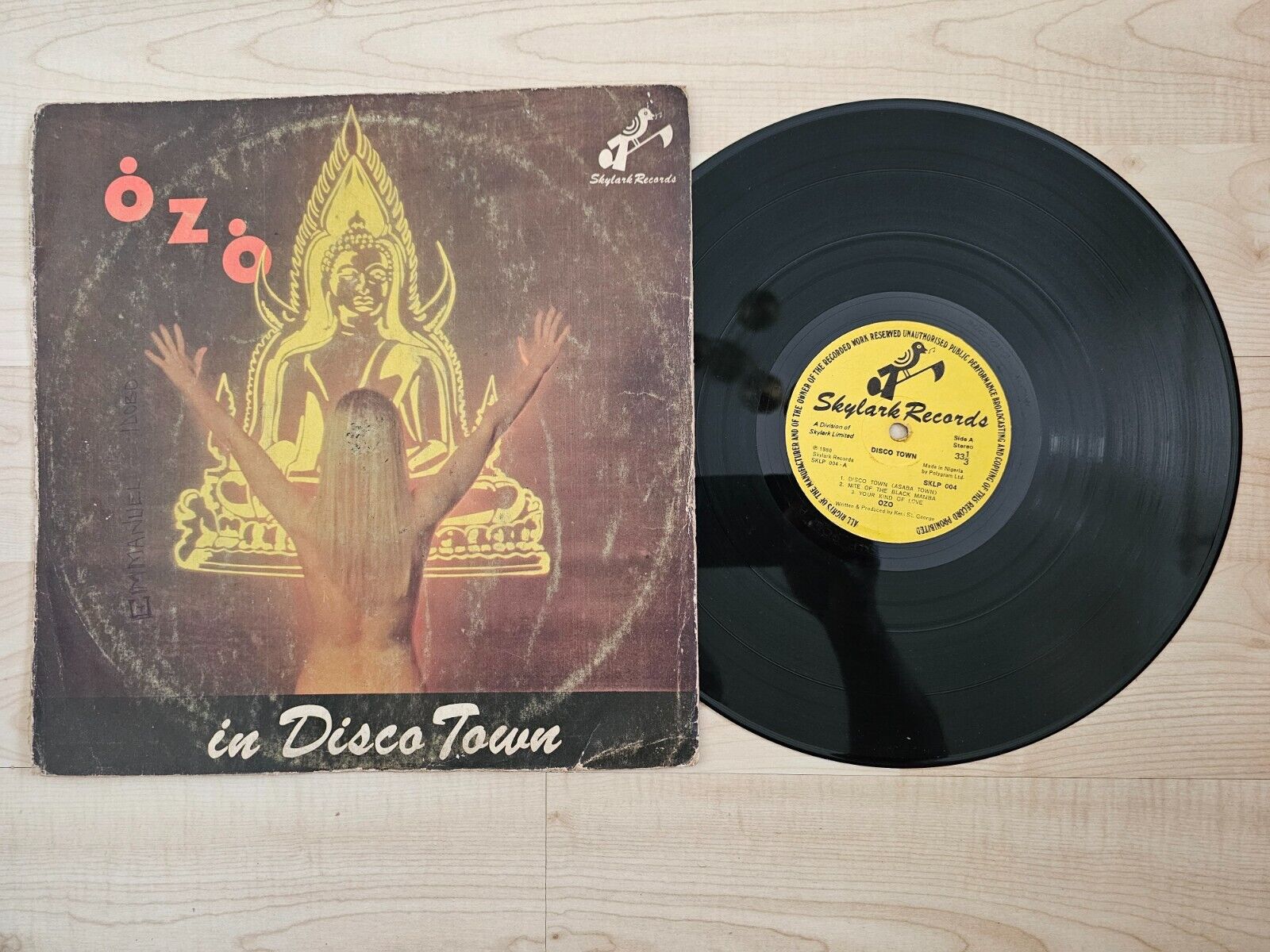 Ozo "In Disco Town" 1980 Disco Boggie Reggae LP Skylark Nigeria