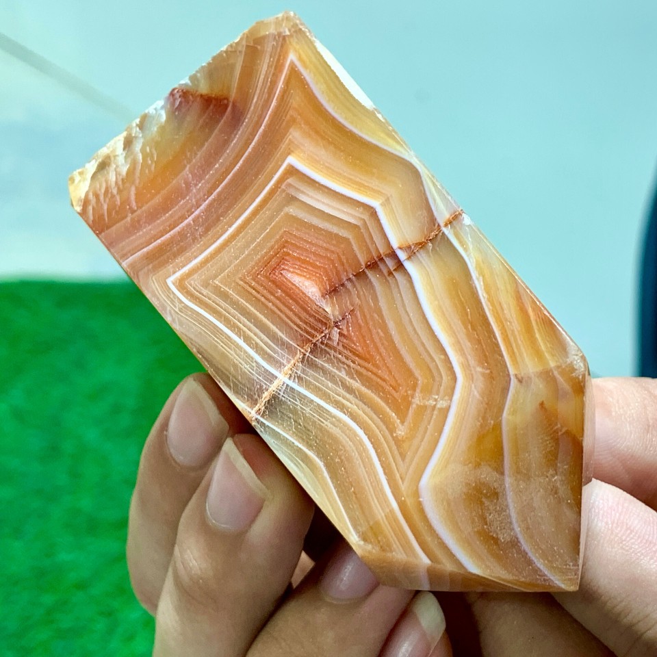 182G Natural and beautiful agate obelisk crystal tower for healing eBay