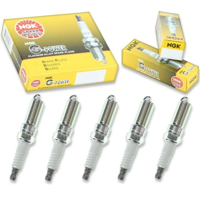 NGK "PLATINUM" Spark Plug Set of 5 2004-2011 for Volvo S40 2.4L 2.5L L5 - Image 2 of 2
