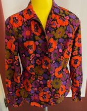 Vintage Mod Womens Flower Button Up Lasso Western Wear Shirt Pearl Buttons Rare