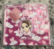 LOVELY WHITE ORANGE STORY TRIFOLD Bag Pink Rare New