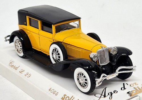 Solido 1/43 - Cord L29 Yellow Black 4055 Diecast Scale Model Car