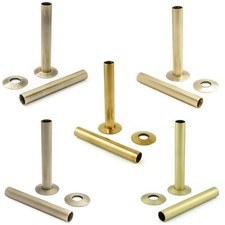 Pipe Covers Brass Sleeving Kit 130mm Shrouds Pair | Hot Flow