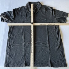 Wyld1 Polo Shirt Men's XXL Gray Technical Performance Fit Wool Blend Stretch