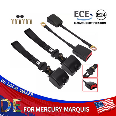 3 Point Safety Adjustable Seat Belt Straps Car Vehicle Belt for Mercury-Marquis