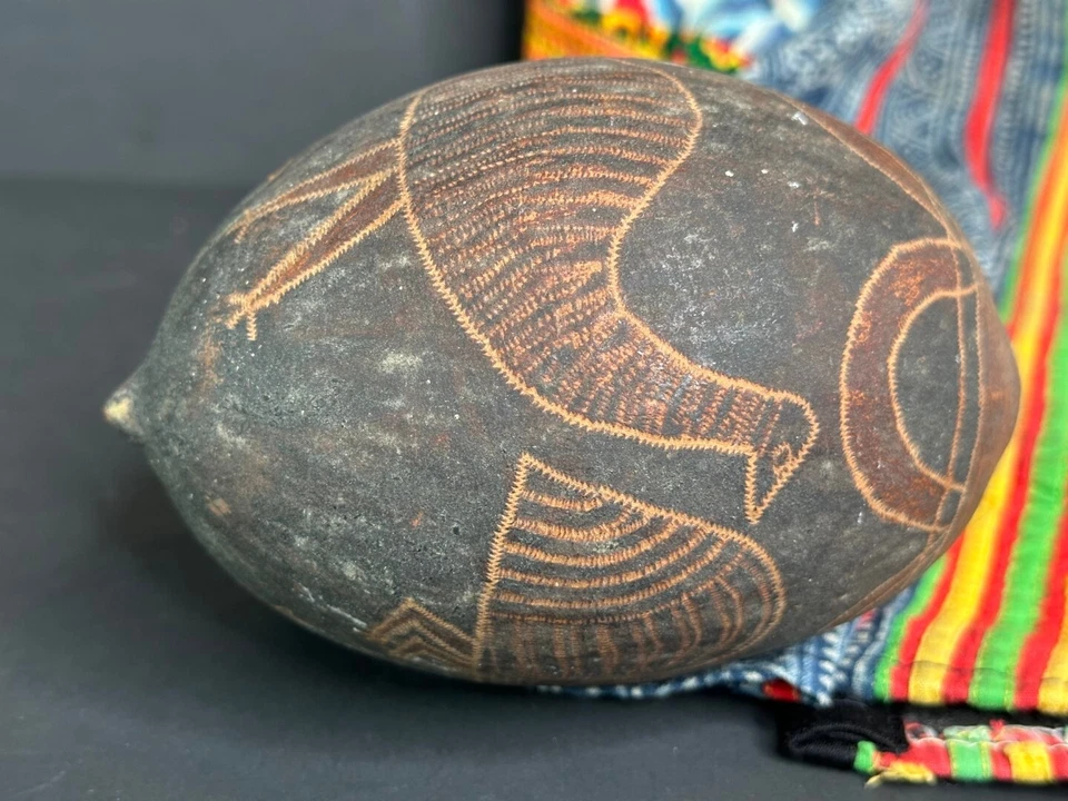 Old Australian Aboriginal Large Kimberley Carved Boab Nut - image 3 of 4