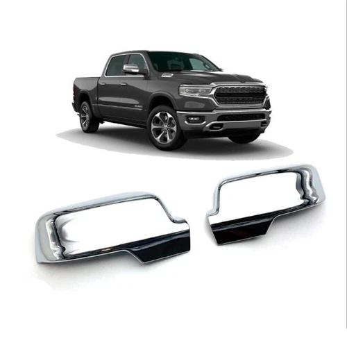 Chrome Rearview Mirror Side Cover For Dodge Ram 1500 2019-2024 2PCS