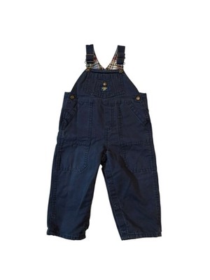 OshKosh B Gosh Overalls Vestbak Carpenter Boy Navy Roll Cuff Sz 18M  100% Cotton