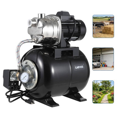 #ad Stainless Steel Shallow Well Jet Pump with 5 Gallon Pressure Tank – 1HP $112.96