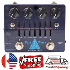 Mosky Beta Ultra Guitar / Bass Preamp Distortion Direct Box AUX In Headphone Out