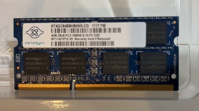 Two NANYA 4GB 2Rx8 PC3-12800S NT4GC64B8HB0NS-CG