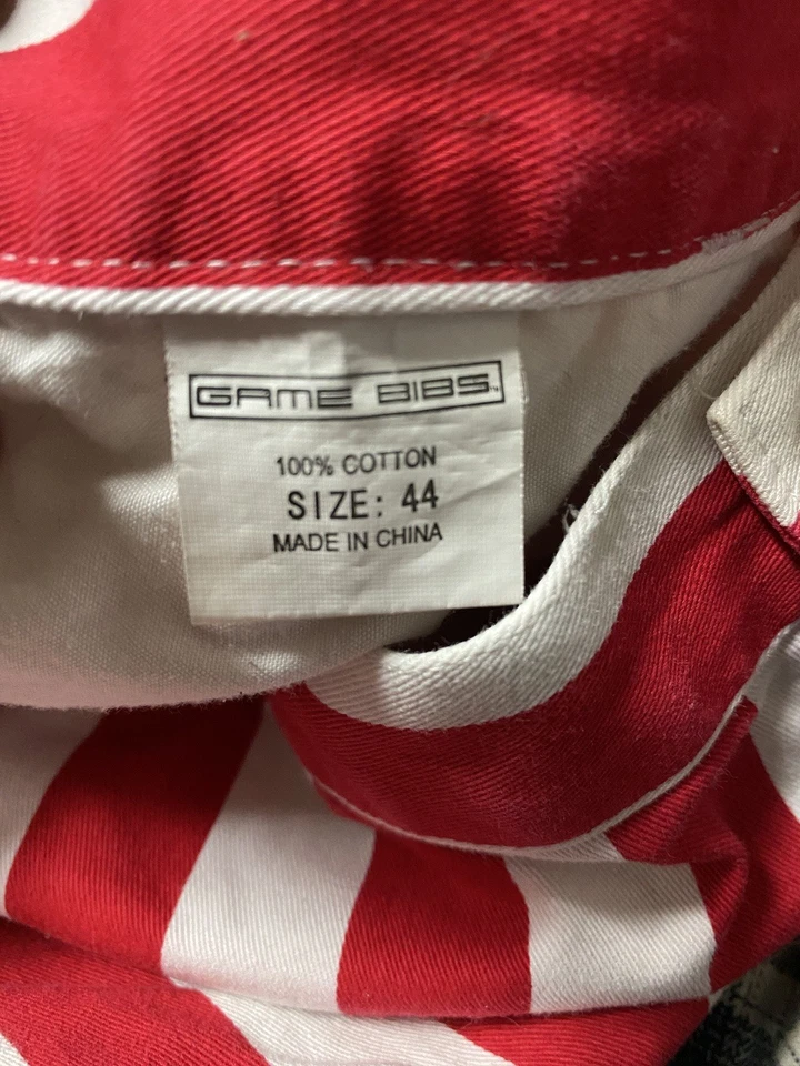 Pantalones Cortos Carga Game Bibs Para Hombres 44 Rojo y Blanco Rayas Equipo UW OSU Foto 3 de 4