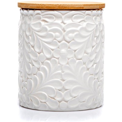 Engraved Ceramic Kitchen Canister - Storage Jars with Airtight Lids Made from...