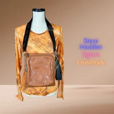 Steve Madden Bglamm Crossbody Monogram Bag | Brown / Black (Excellent Cond.)