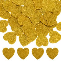 "60Pcs EVA Glitzer Schaumstoff Herz Aufkleber, 1\"X1\", FüR Golden"