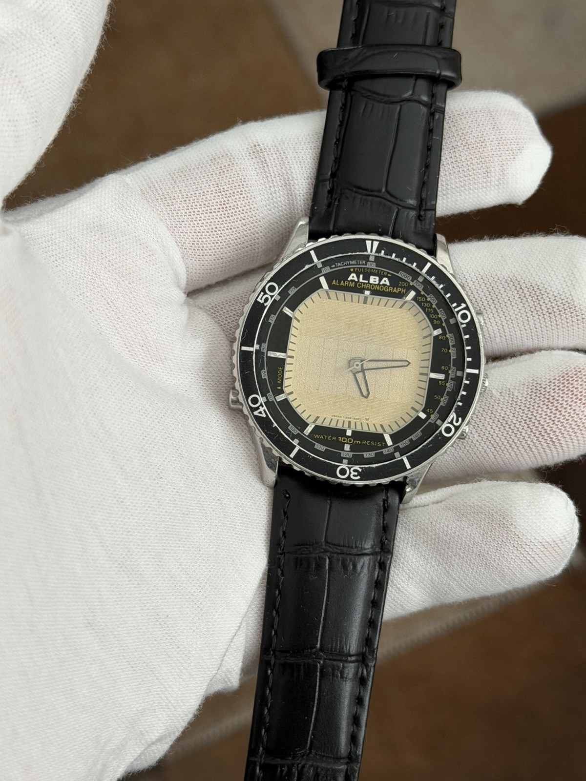 Rare Vintage Alba Y950-5050 Men’s Ana-Digi Calendar Sports Watch JDM 1980s