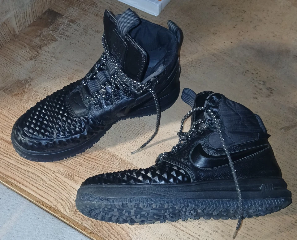 Nike Lunar Force 1 Duck Botas Para Hombre Talla 10.5 Negro Tenis Zapatos Triple Negro Foto 3 de 4