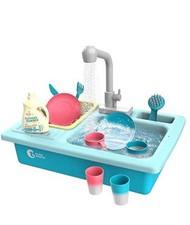 Cute Stone Pretend Play Kitchen Set Blue Plastic Color Changing
