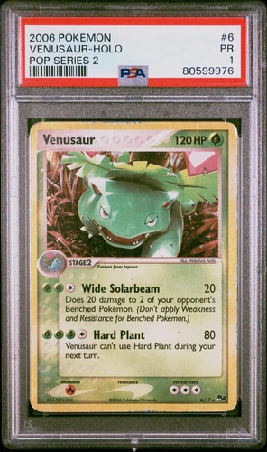 2006 POKEMON POP SER 2 #6 VENUSAUR-HOLO PSA 1