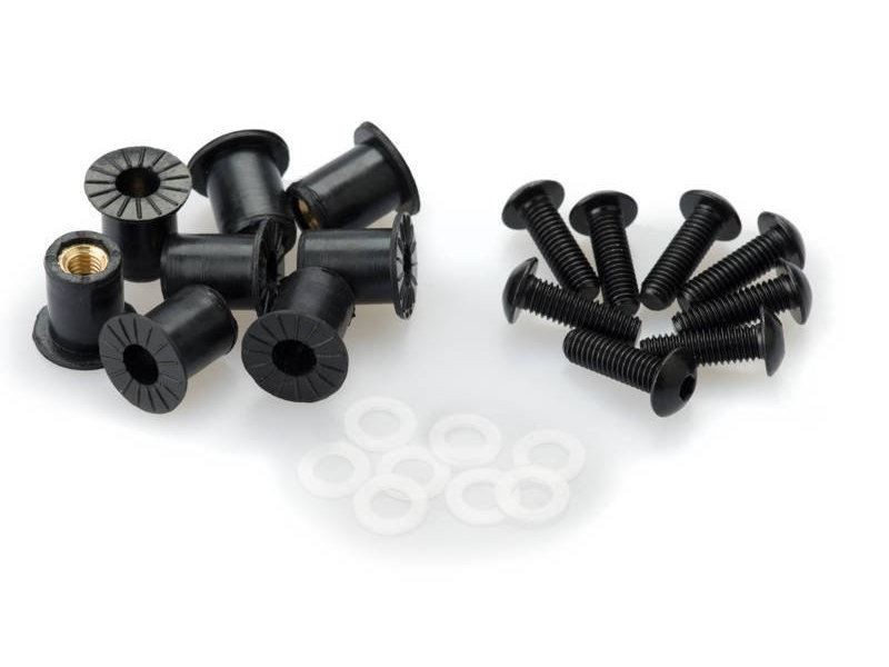 Puig Black Anodized Screen Screw Set With Silentblocks