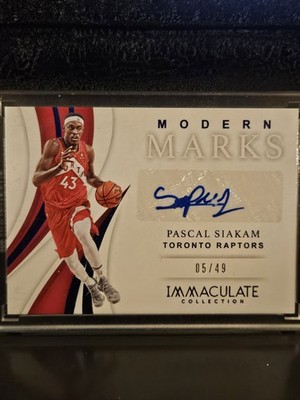 2018-19 Panini Immaculate #MM-PSK Pascal Siakam Modern Marks Blue #/49